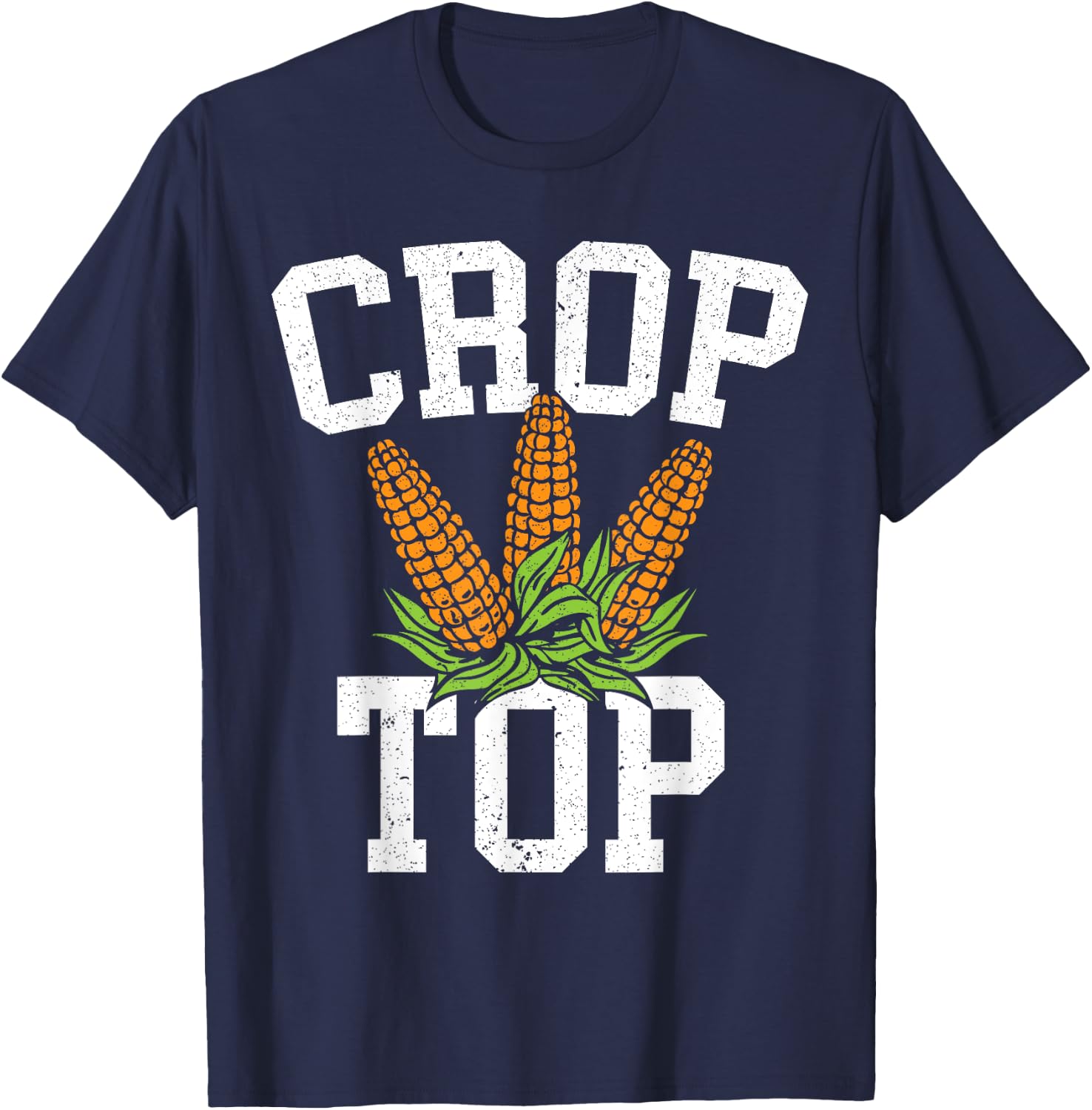 Crop Top Corn Farming Agriculturist Aggriculture Farmer T-Shirt - T-Shirt | Navy