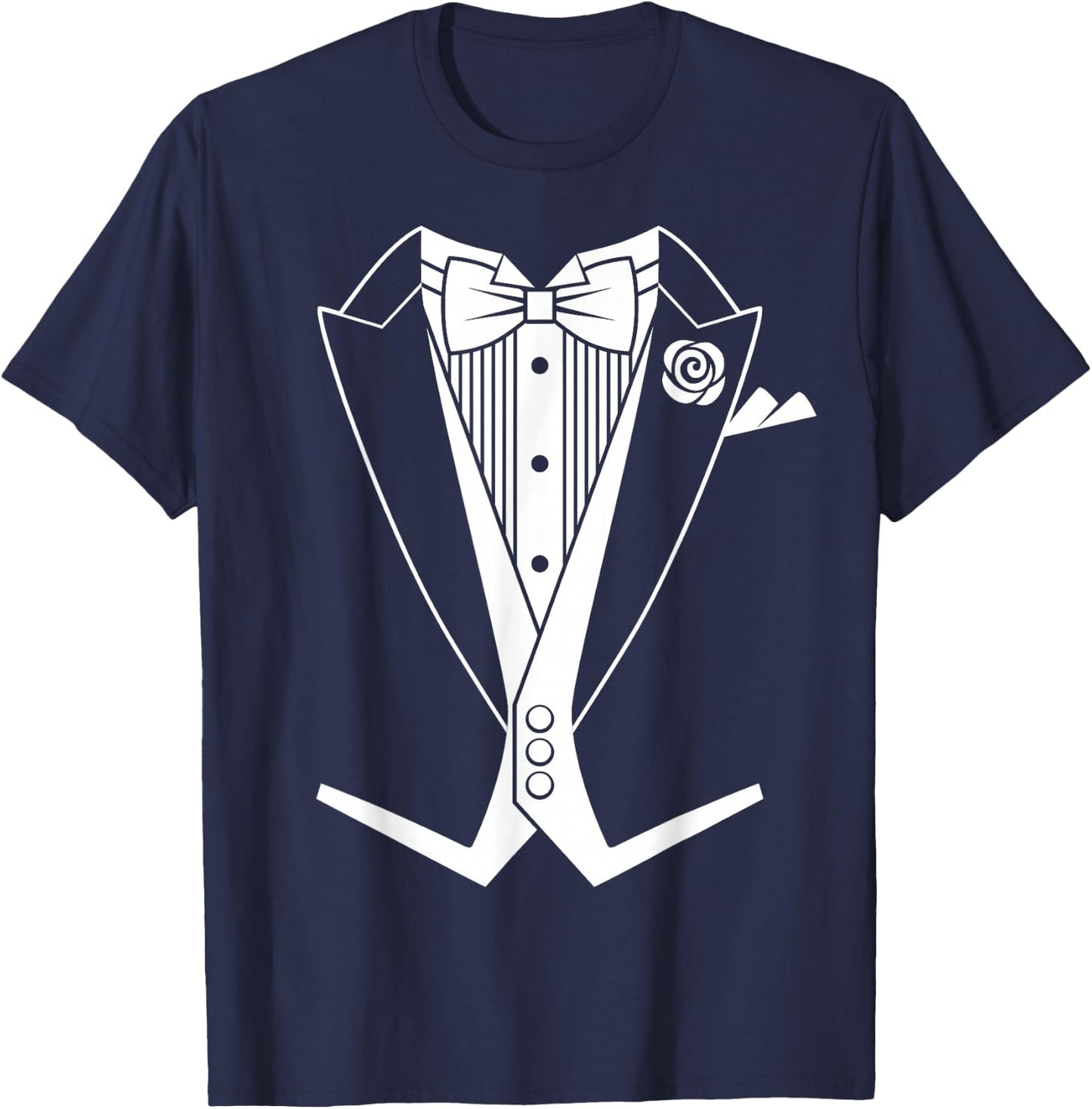 Tuxedo Tailcoat White Tie T-Shirt - T-Shirt | Navy