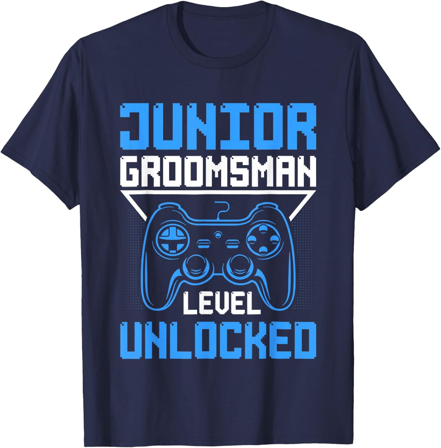 Cute Junior Groomsman Gaming Wedding Party Jr Boys Gift T-Shirt - T-Shirt | Navy