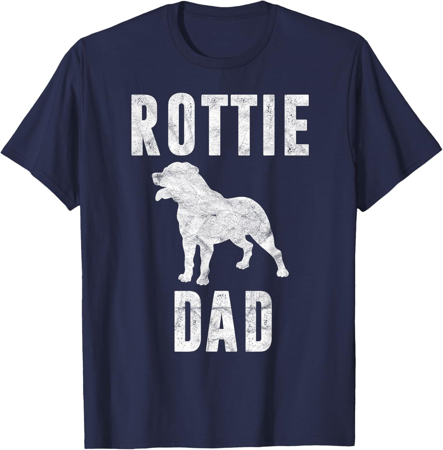 Vintage Rottweiler Dad Gift Rott Dog Daddy Rottie Father Men Women Girls Kids T-Shirt - T-Shirt | Navy