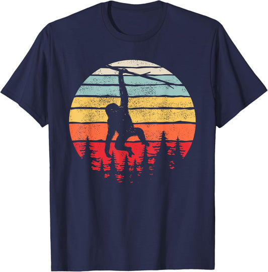 Vintage Retro Monkey Shirt Wild Animal Lover Gift T-Shirt - T-Shirt | Navy