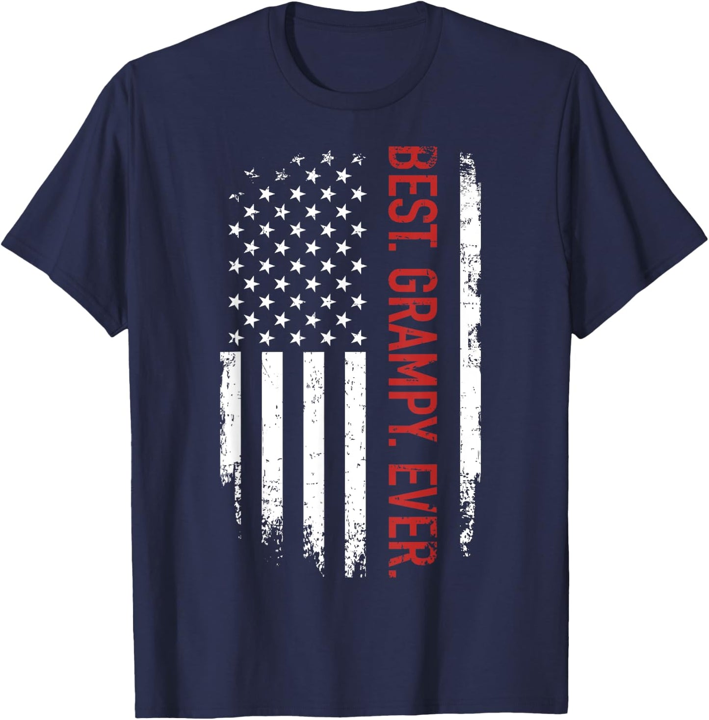 Best grampy ever with us american flag vintage for grandpa Men T-Shirt - T-Shirt | Navy