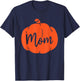 Pumpkin Mom Mother Matching Family Halloween T-Shirt - T-Shirt | Navy