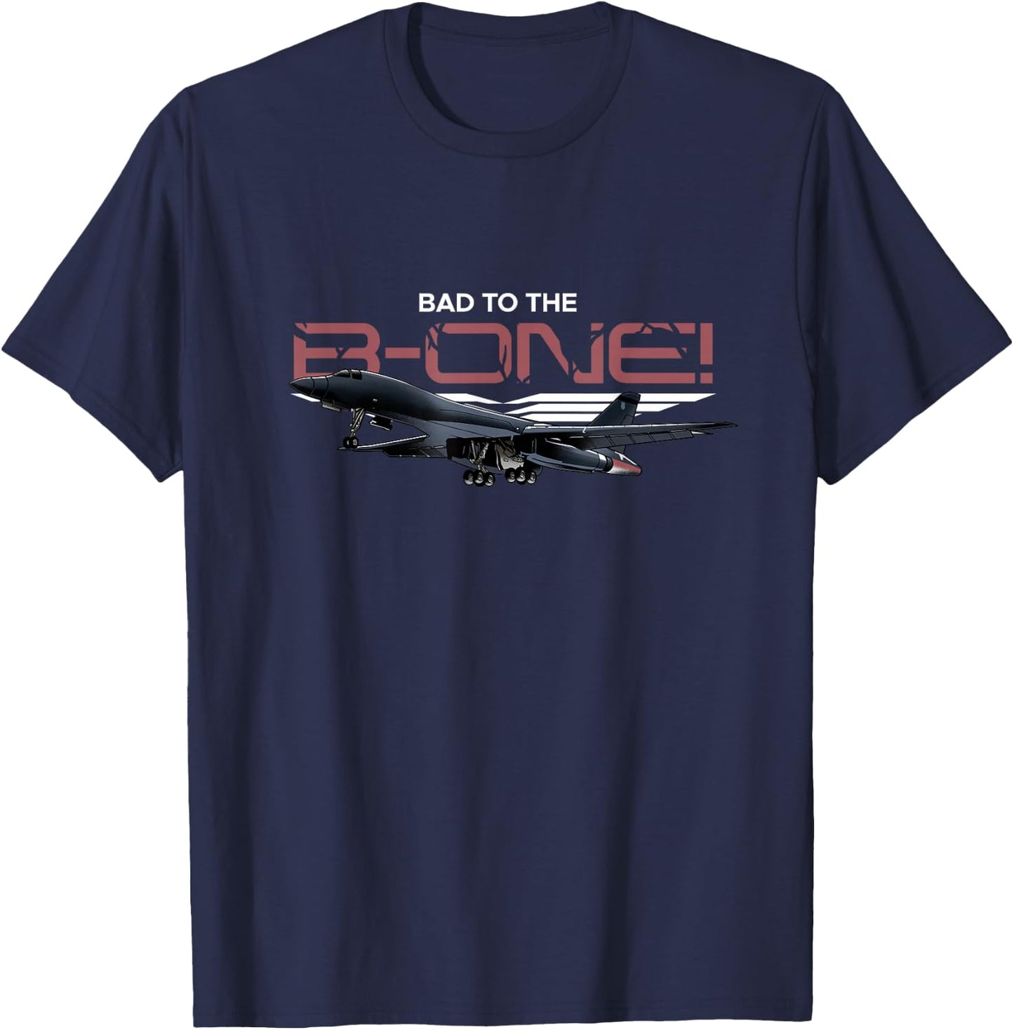 B1 Lancer Military Jet Bomber Airplane T-Shirt - T-Shirt | Navy