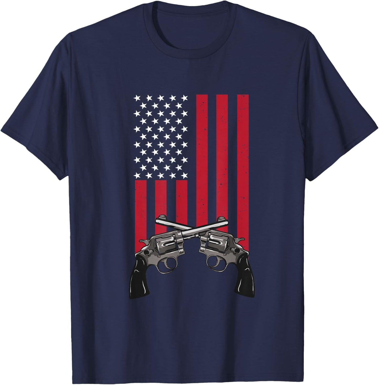America Cowboy Revolver T-Shirt - T-Shirt | Navy
