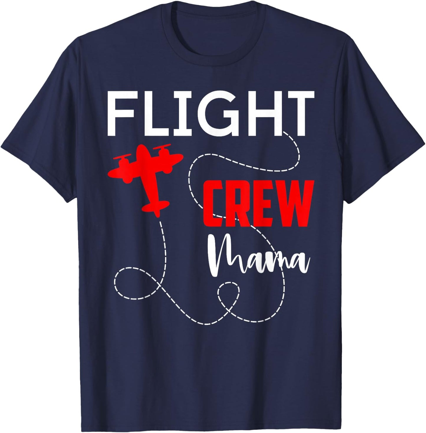 Flight Crew Mama Birthday Squad Pilot Aeroplane Family T-Shirt - T-Shirt | Navy