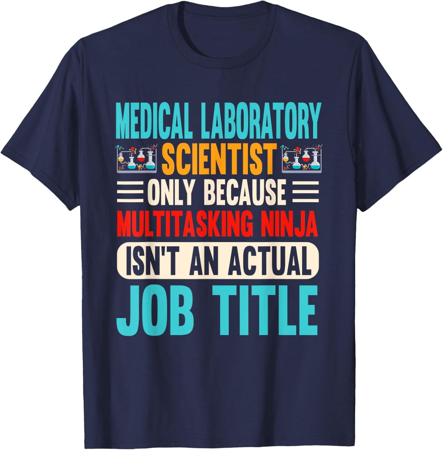 Medical Laboratory Scientist Clinical Tech MLS Retro Vintage T-Shirt - T-Shirt | Navy