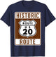 Historic US Route 20 Shirt: America's longest highway T-Shirt - T-Shirt | Navy