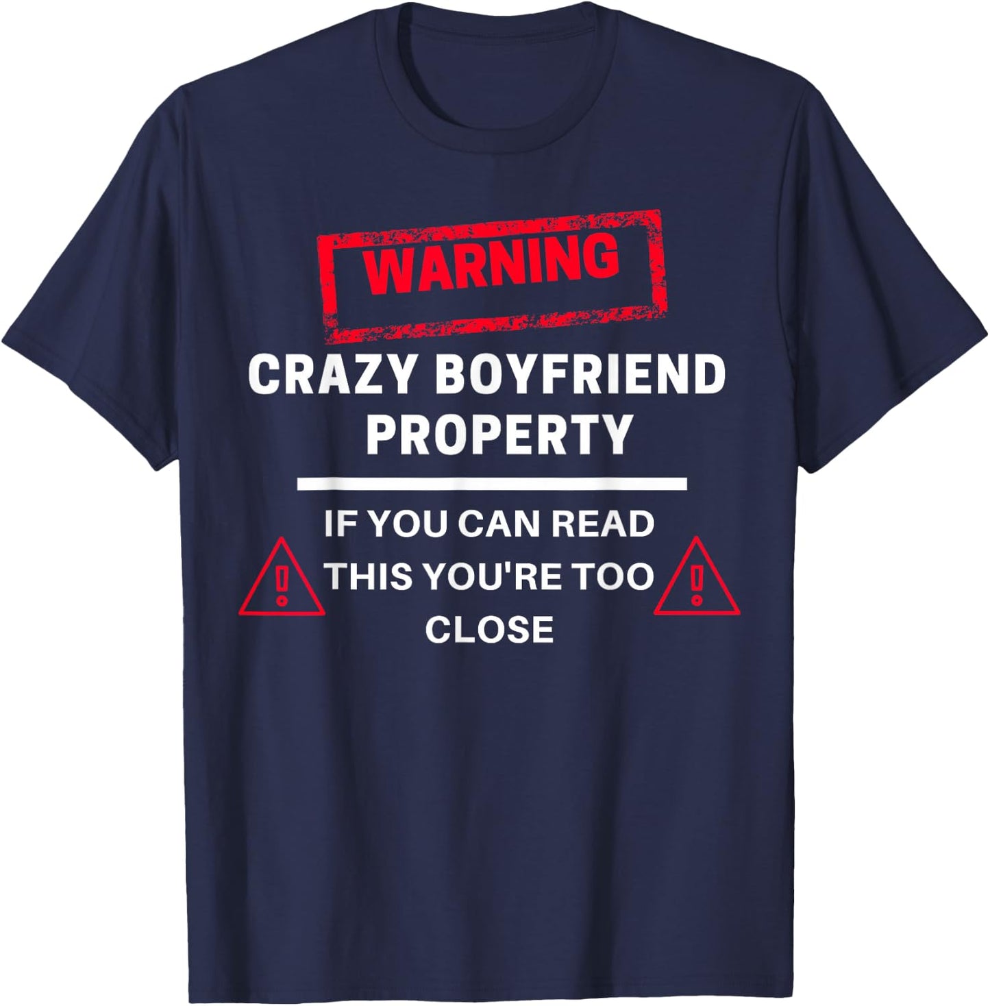 Sorry i'm Taken from a Crazy Friend Girlfriend T-Shirt - T-Shirt | Navy