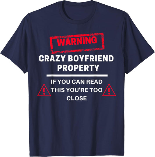 Sorry i'm Taken from a Crazy Friend Girlfriend T-Shirt - T-Shirt | Navy
