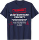 Sorry i'm Taken from a Crazy Friend Girlfriend T-Shirt - T-Shirt | Navy