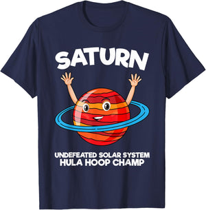 Funny Kids Saturn Undefeated Solar System Hula Hoop Champ T-Shirt - T-Shirt | Navy