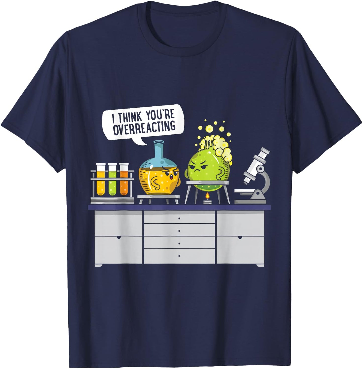 Chemistry Science Chemist Student Test Tube Funny T-Shirt - T-Shirt | Navy