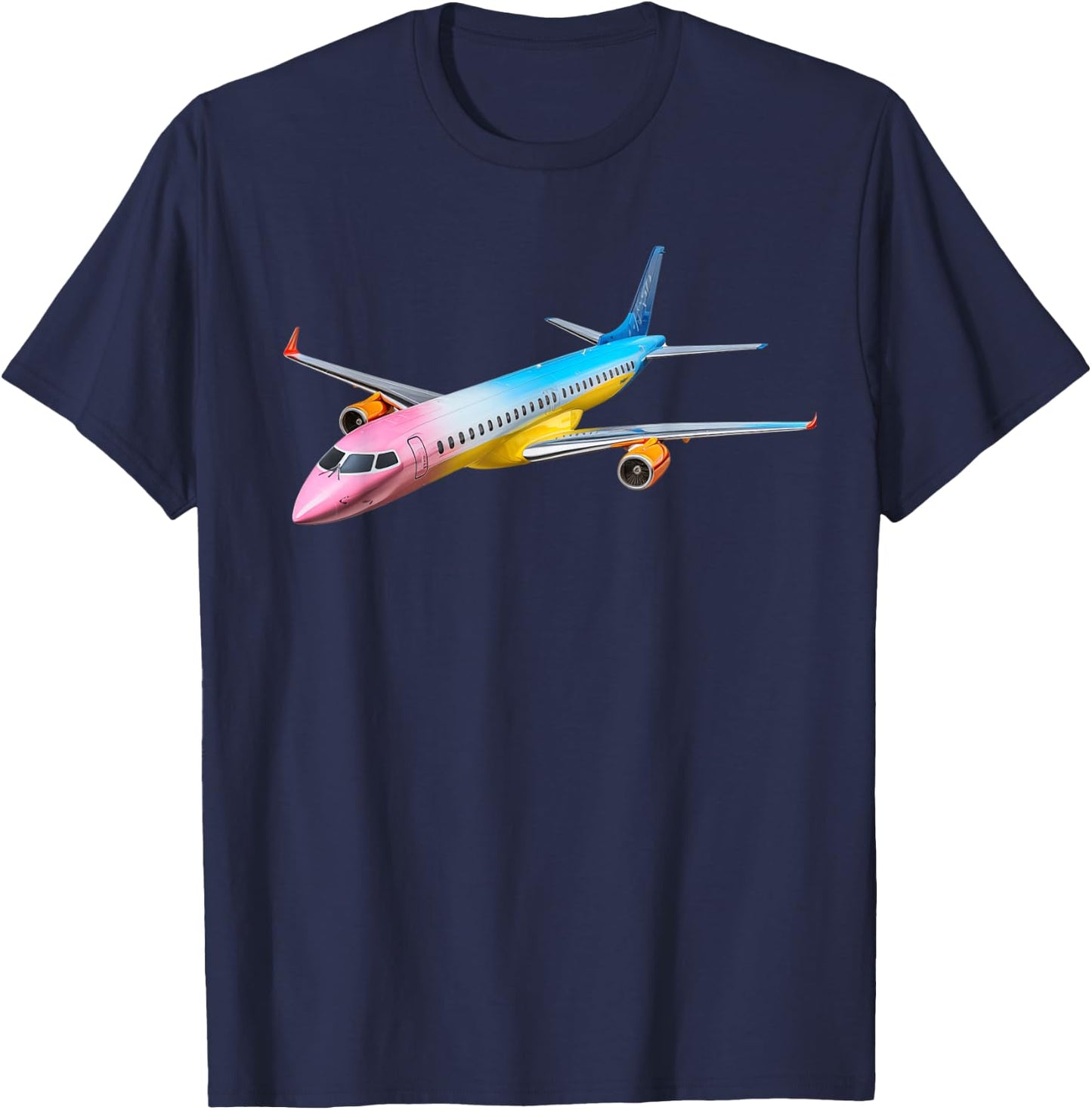 Aviation ERJ 175 Embraer Airplane T-Shirt - T-Shirt | Navy