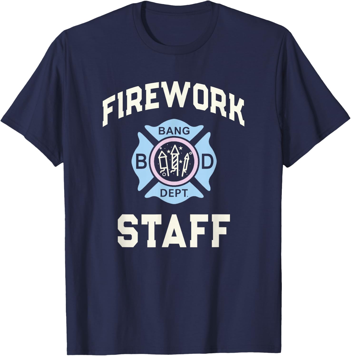 Funny FIREWORK STAFF Boom Squad Fireworks Technician Kids T-Shirt - T-Shirt | Navy