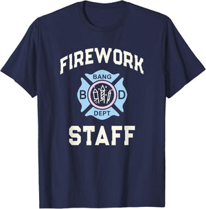 Funny FIREWORK STAFF Boom Squad Fireworks Technician Kids T-Shirt - T-Shirt | Navy