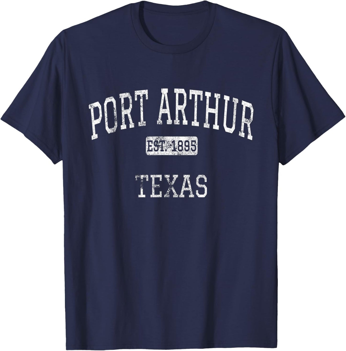 Port Arthur Texas TX Vintage T-Shirt - T-Shirt | Navy