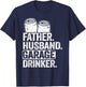 Beer Drinking Vintage Dad Father Husband Garage Drinker T-Shirt - T-Shirt | Navy