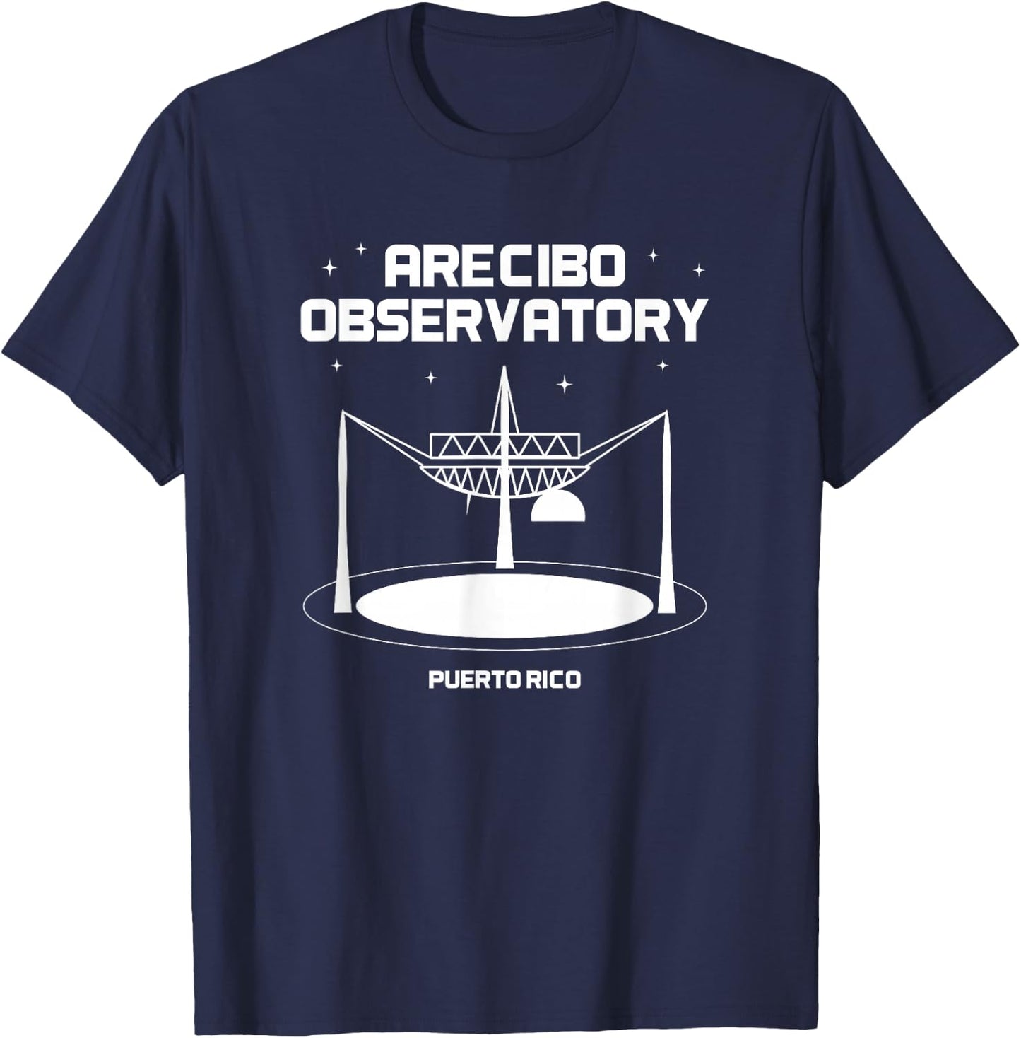 Radio Telescope Puerto Rico Arecibo Observatory T-Shirt - T-Shirt | Navy
