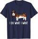 Funny Basset Hound Lover I Do What I Want T-Shirt - T-Shirt | Navy