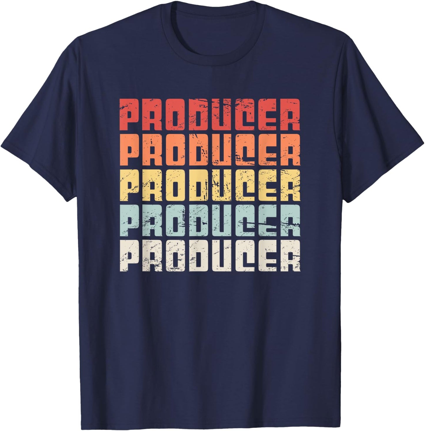 Vintage Style Music PRODUCER T-Shirt - T-Shirt | Navy