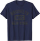 Brooklyn New York Gym Style Distressed Black Print T-Shirt - T-Shirt | Navy