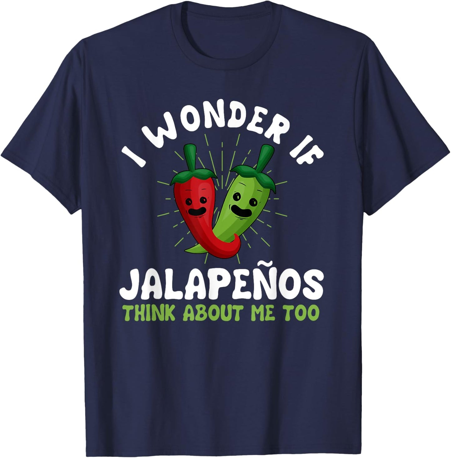 Funny Jalapeno Design Chili Pepper T-Shirt - T-Shirt | Navy