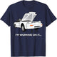 240sx S13 Hatch I'm Working On It Graphic T-Shirt - T-Shirt | Navy