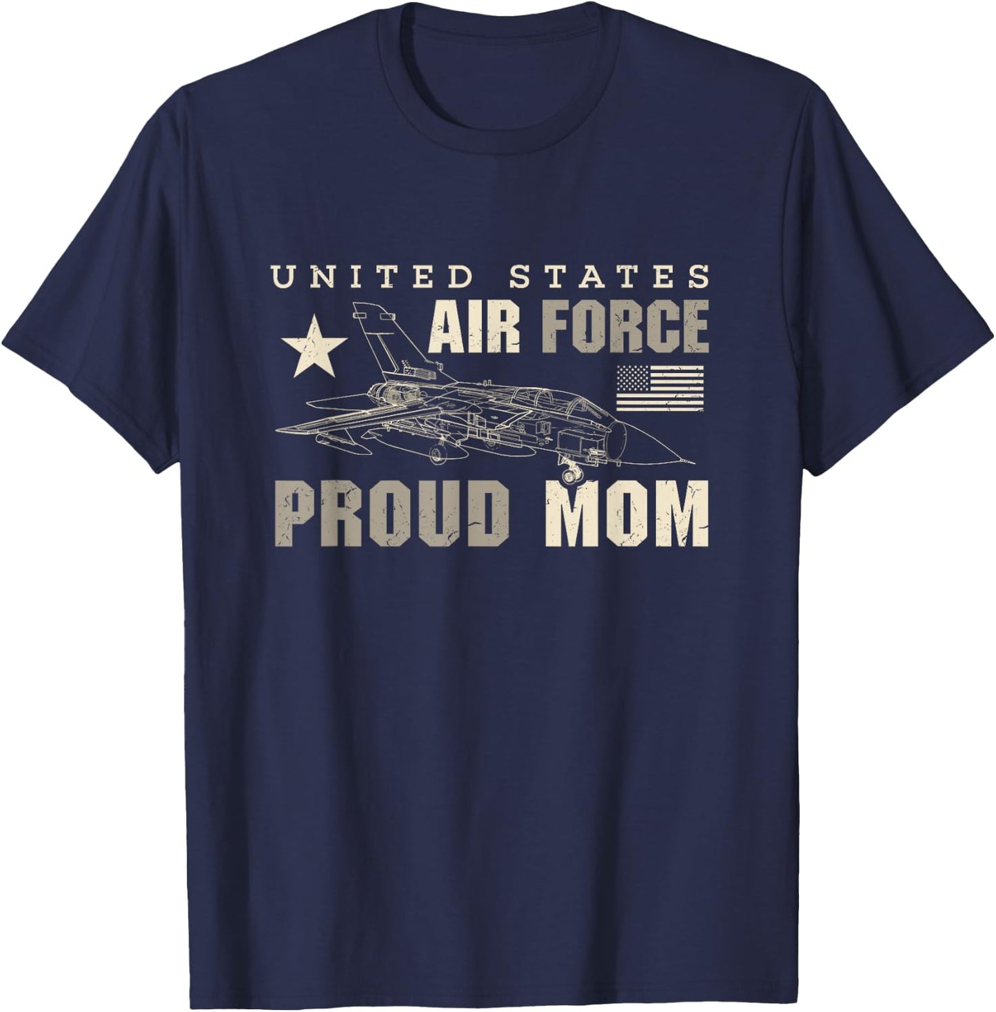 Proud US Air Force Mom United States Air Force T-Shirt - T-Shirt | Navy