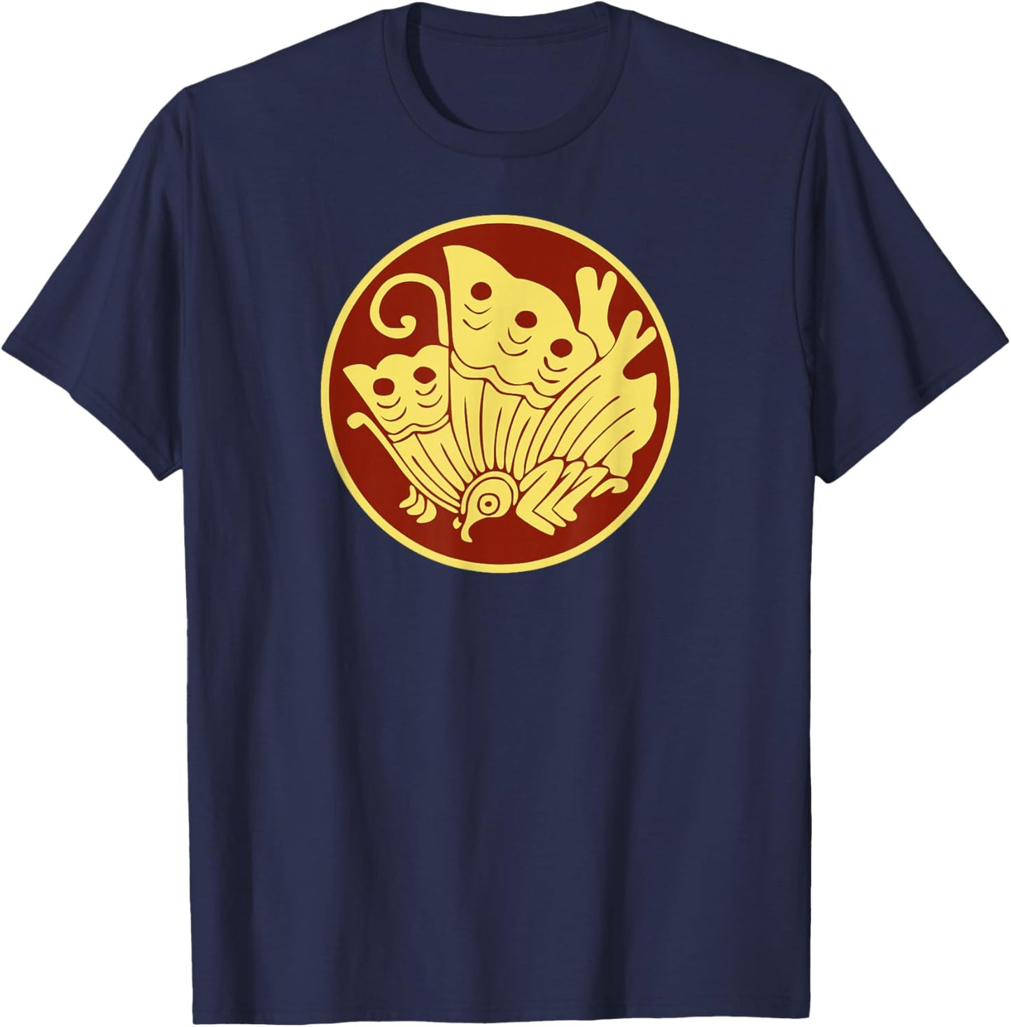 Taira Clan Mon Kamon Japanese Crest Symbol T-Shirt - T-Shirt | Navy