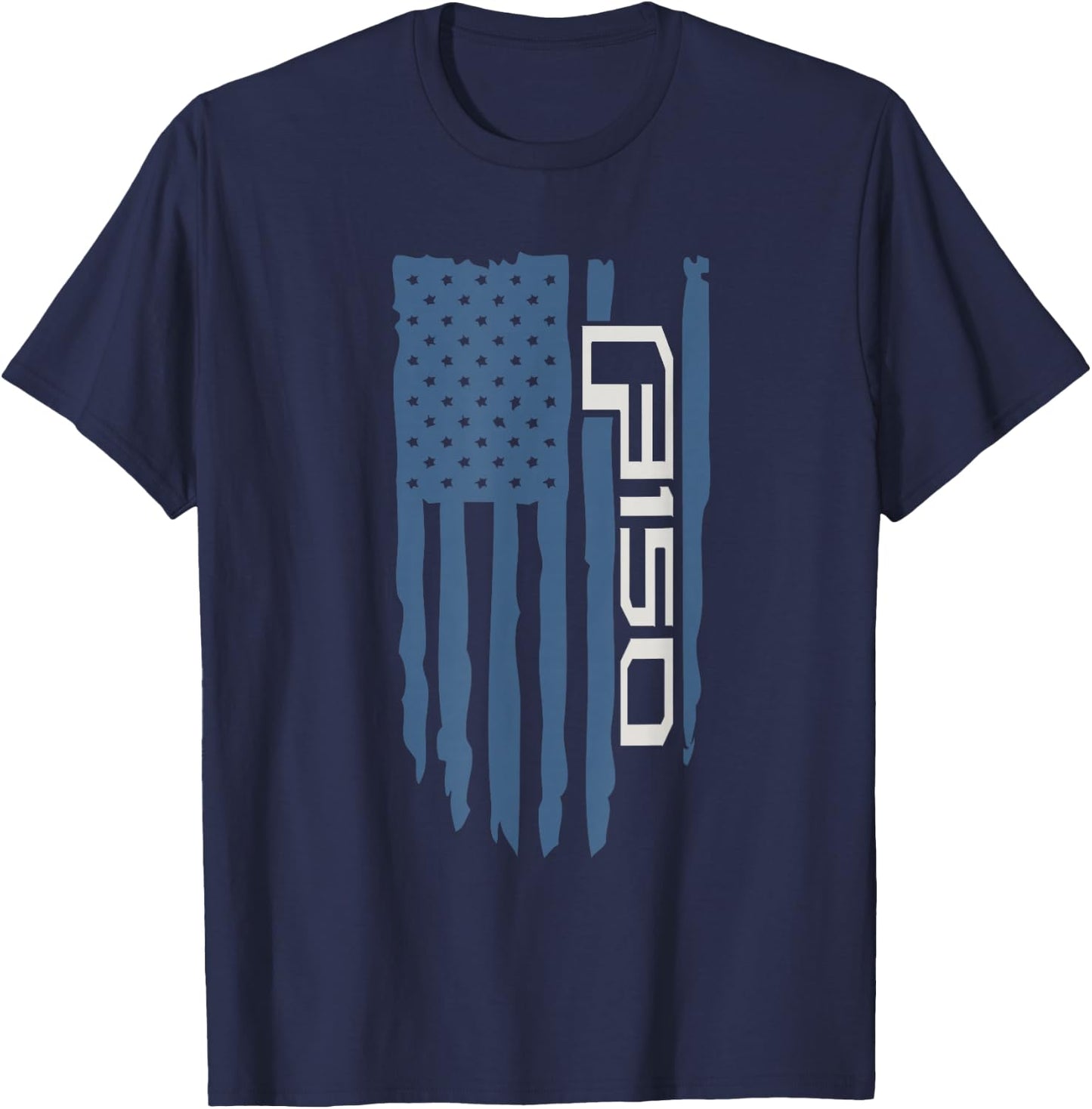 Wandering Wheels F150 American Flag T-Shirt - T-Shirt | Navy