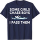 Funny Swimming Gift Girls Women Swim Athletes Swimmer T-Shirt - T-Shirt | Navy