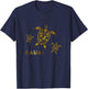 Kauai Tropical Hawaiian Sea Turtle Family Hawaii Vacation T-Shirt - T-Shirt | Navy