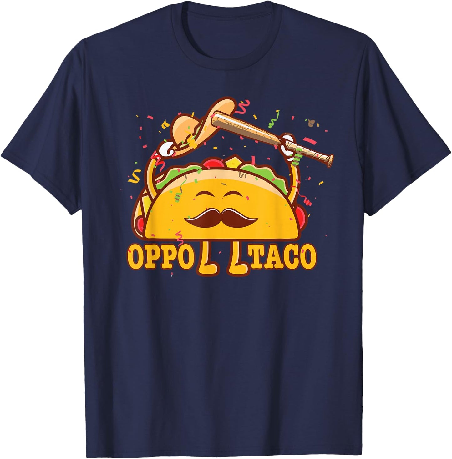 Oppo Taco Mexican Baseball Softball Home Run Dinger T-Shirt - T-Shirt | Navy