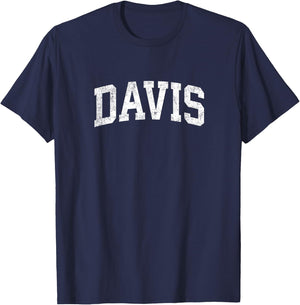 Davis California CA Vintage Athletic Sports Design T-Shirt - T-Shirt | Navy