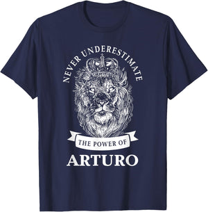 Arturo Gift Name Lion T-Shirt - T-Shirt | Navy