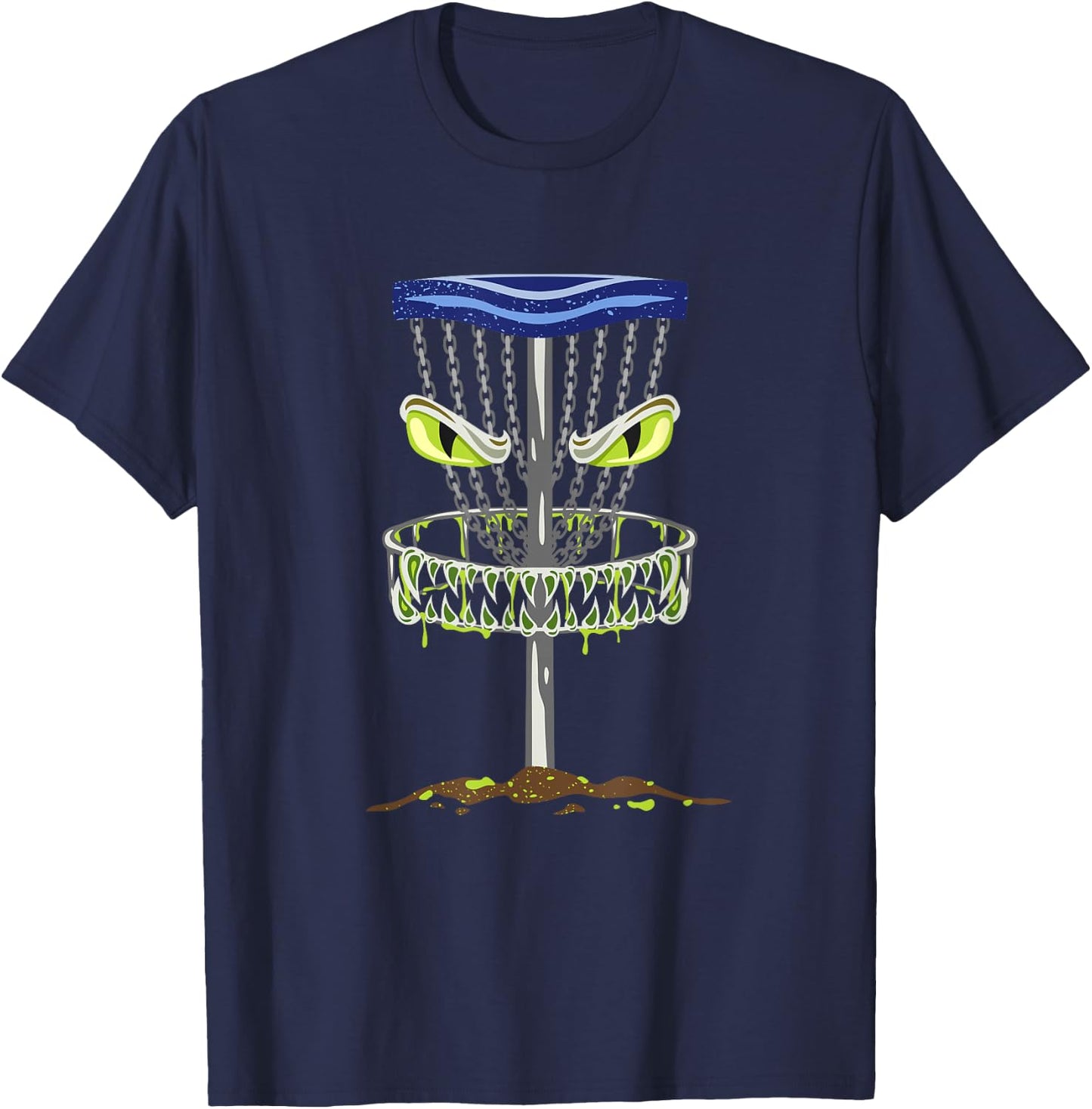 Disc Golf Shirts Men Disc Golf Monster T-Shirt - T-Shirt | Navy
