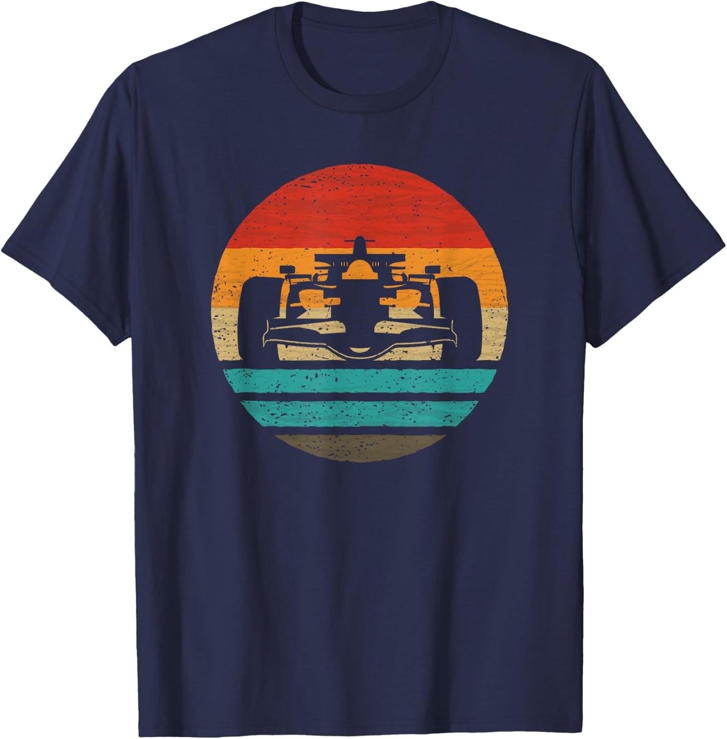 Racing Car Retro Style Vintage T-Shirt - T-Shirt | Navy