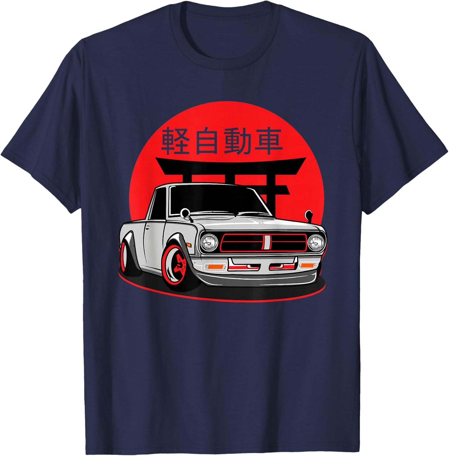 Mini Truck Kei JDM Japanese Drift Car Japan Vintage Graphic T-Shirt - T-Shirt | Navy