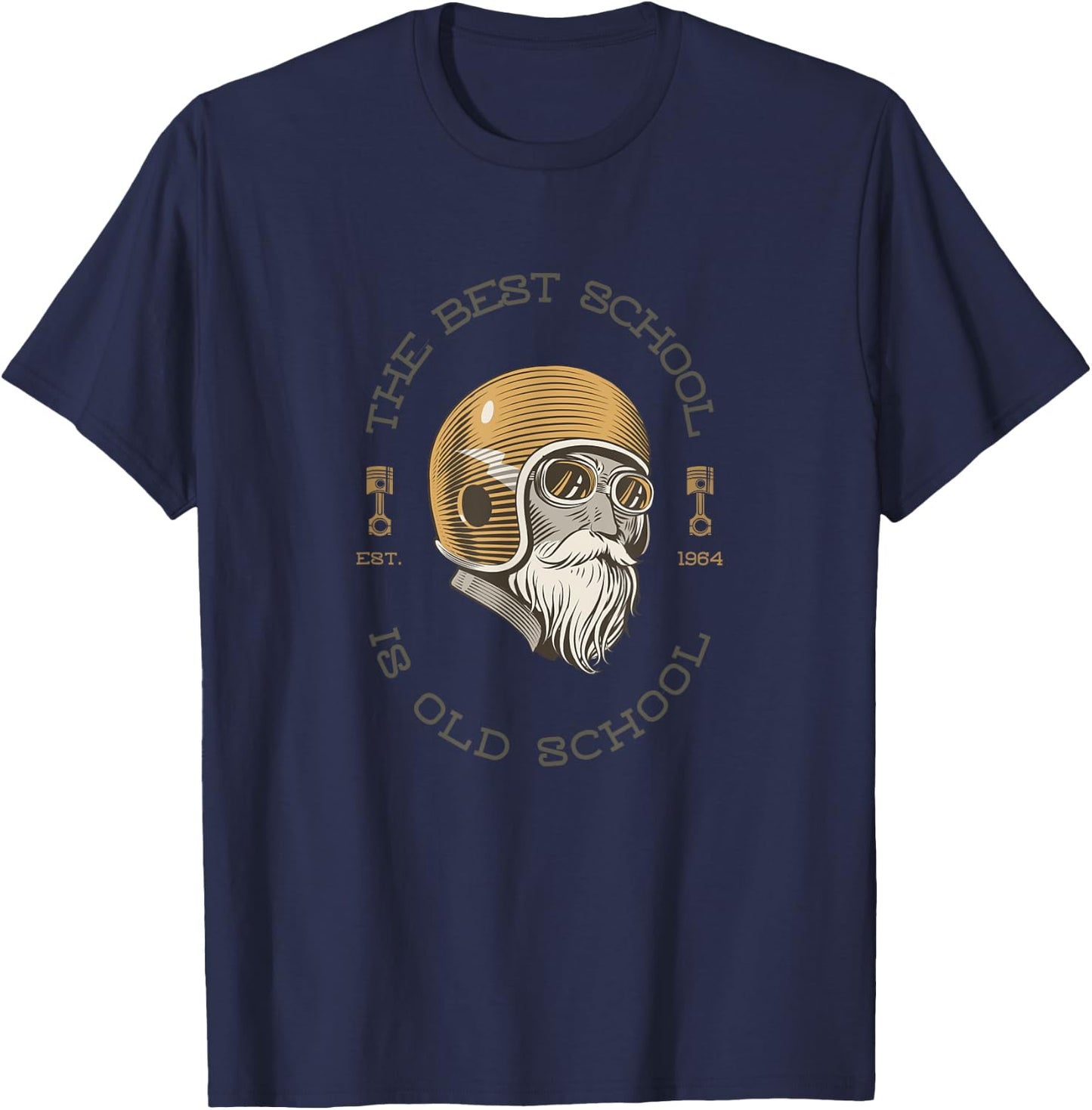 Old School Biker T-Shirt - T-Shirt | Navy