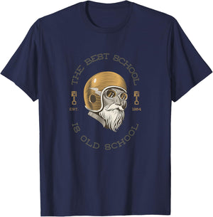 Old School Biker T-Shirt - T-Shirt | Navy