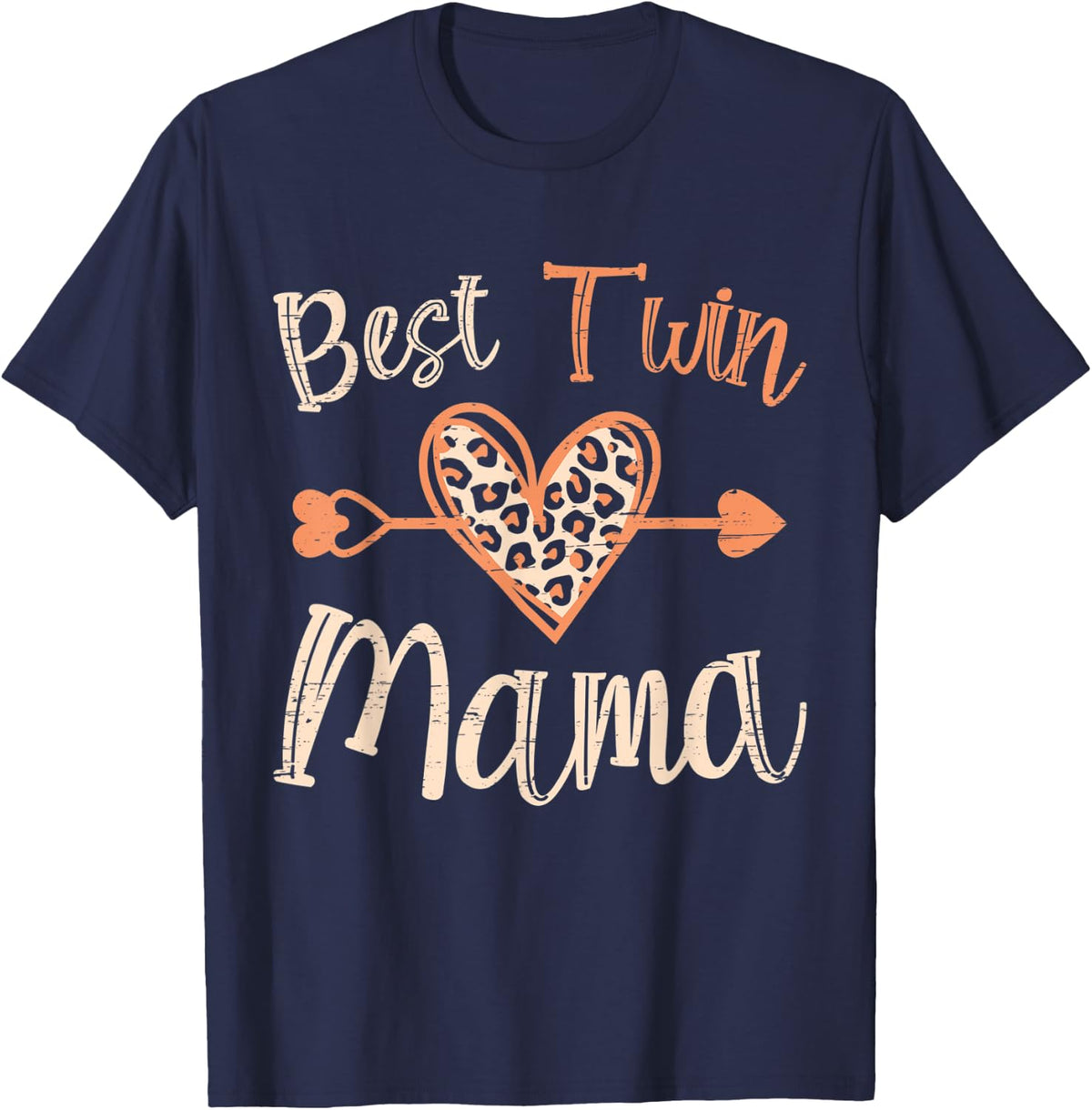 Best Twin Mama Momma and Baby First Mothers Day T-Shirt - T-Shirt | Navy