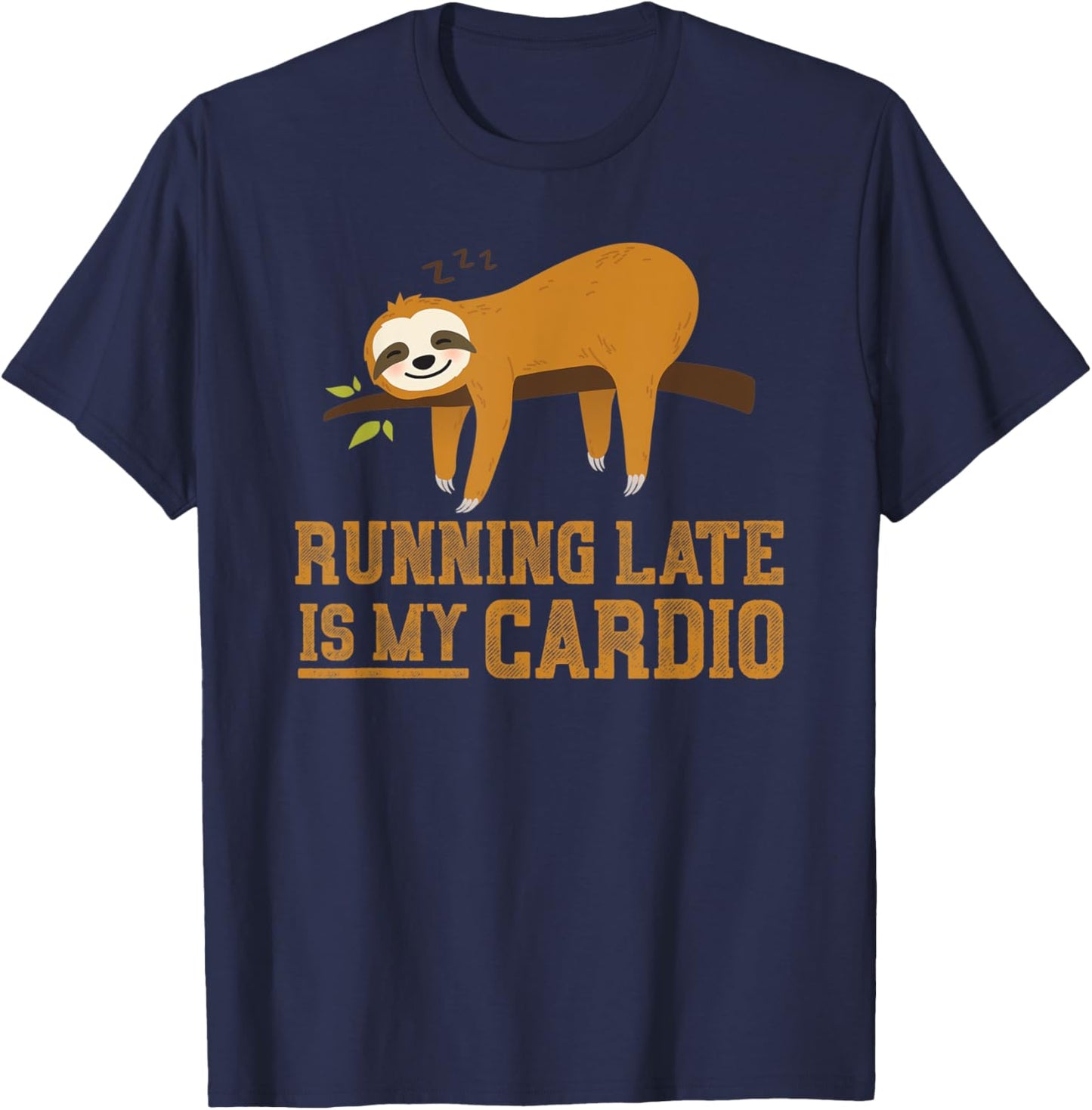 Funny Sleepy Sloth Animal Gift Sleep T-Shirt - T-Shirt | Navy