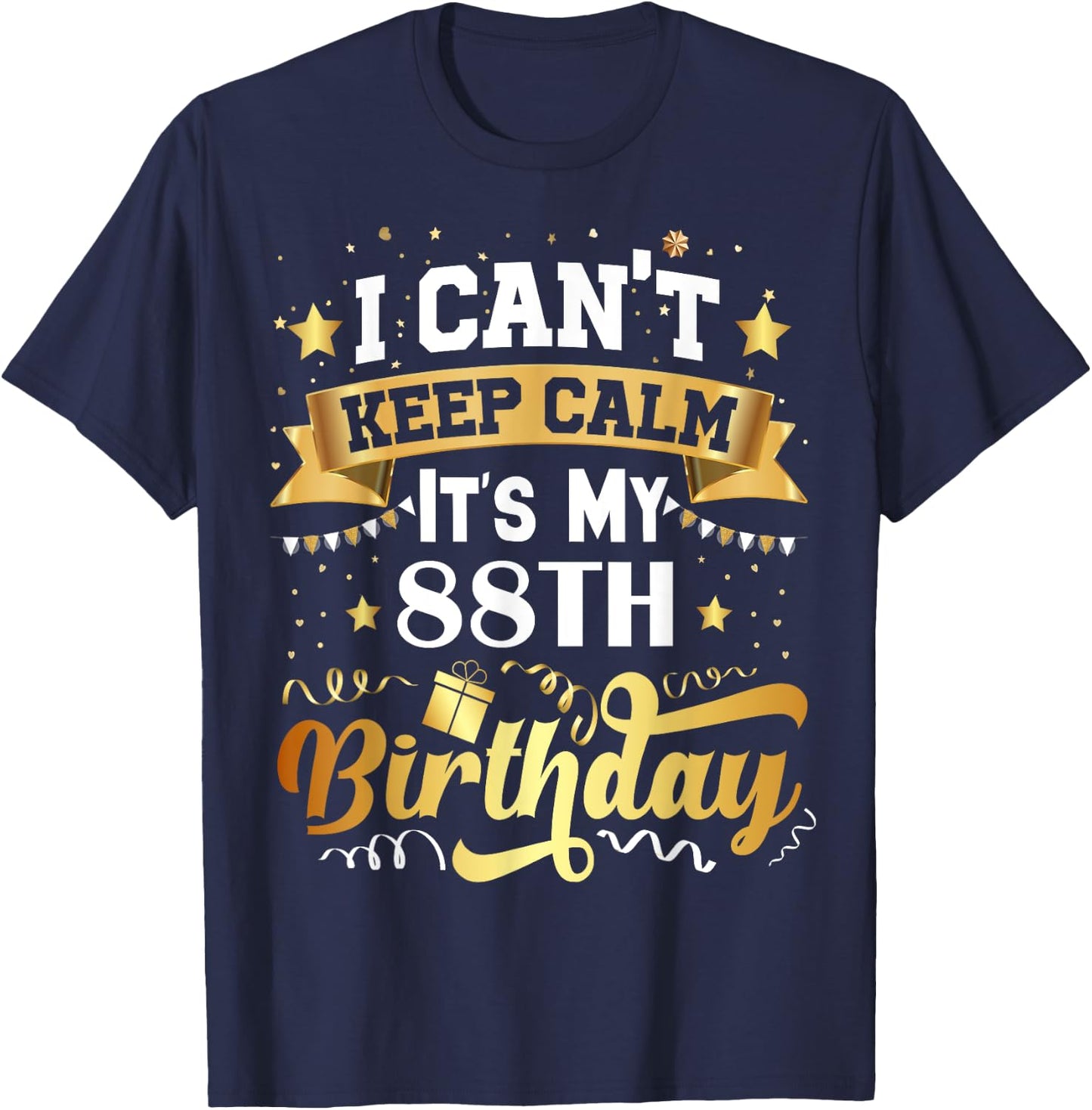 88 Year Old Birthday Party Gift 88th Birthday T-Shirt - T-Shirt | Navy