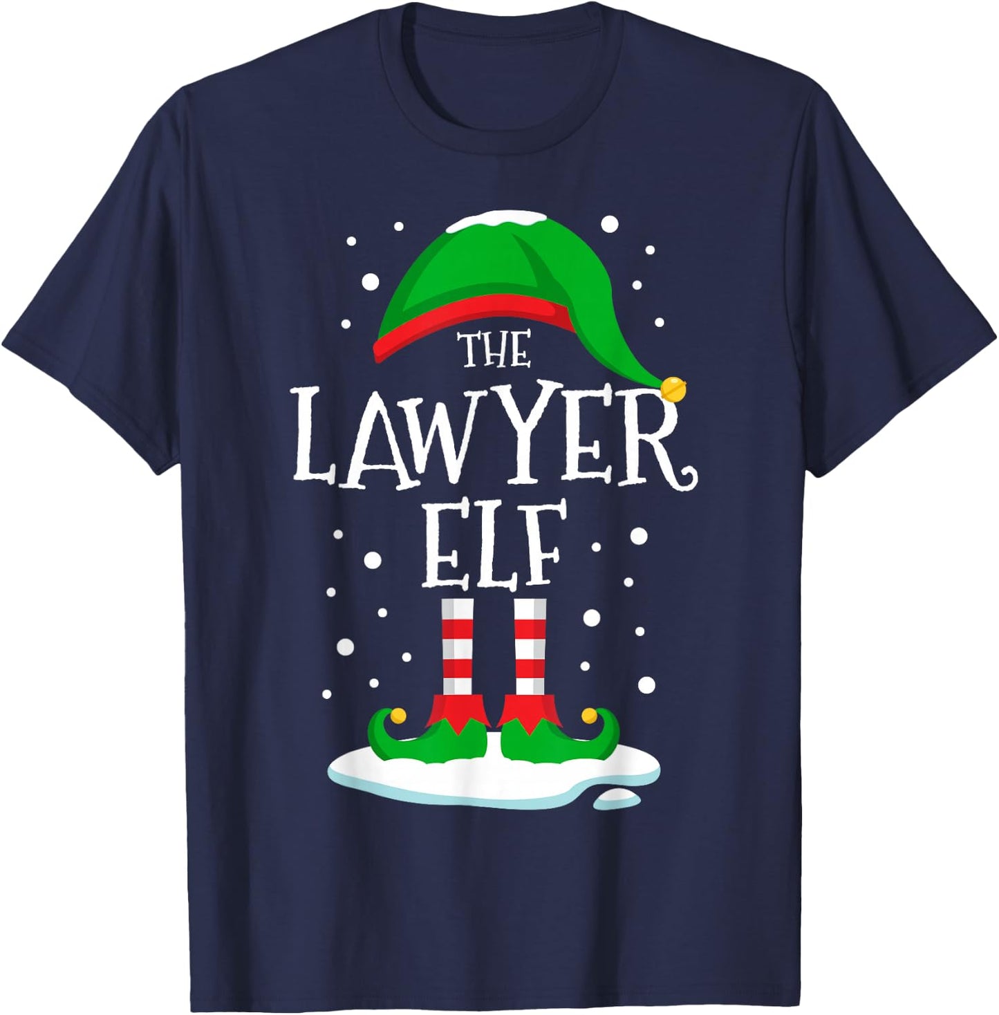 The Lawyer Elf Christmas Family Matching Xmas Group Funny T-Shirt - T-Shirt | Navy