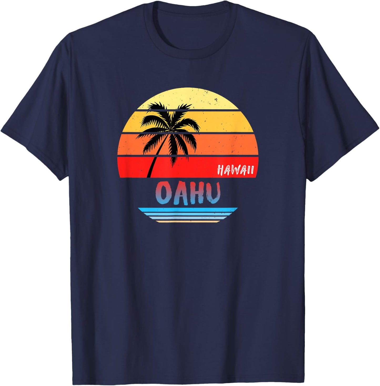 Oahu Shirt | Oahu Hawaii T-Shirt - T-Shirt | Navy