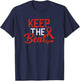 Heart Disease Keep The Beat CHD Heart Defect Awareness T-Shirt - T-Shirt | Navy