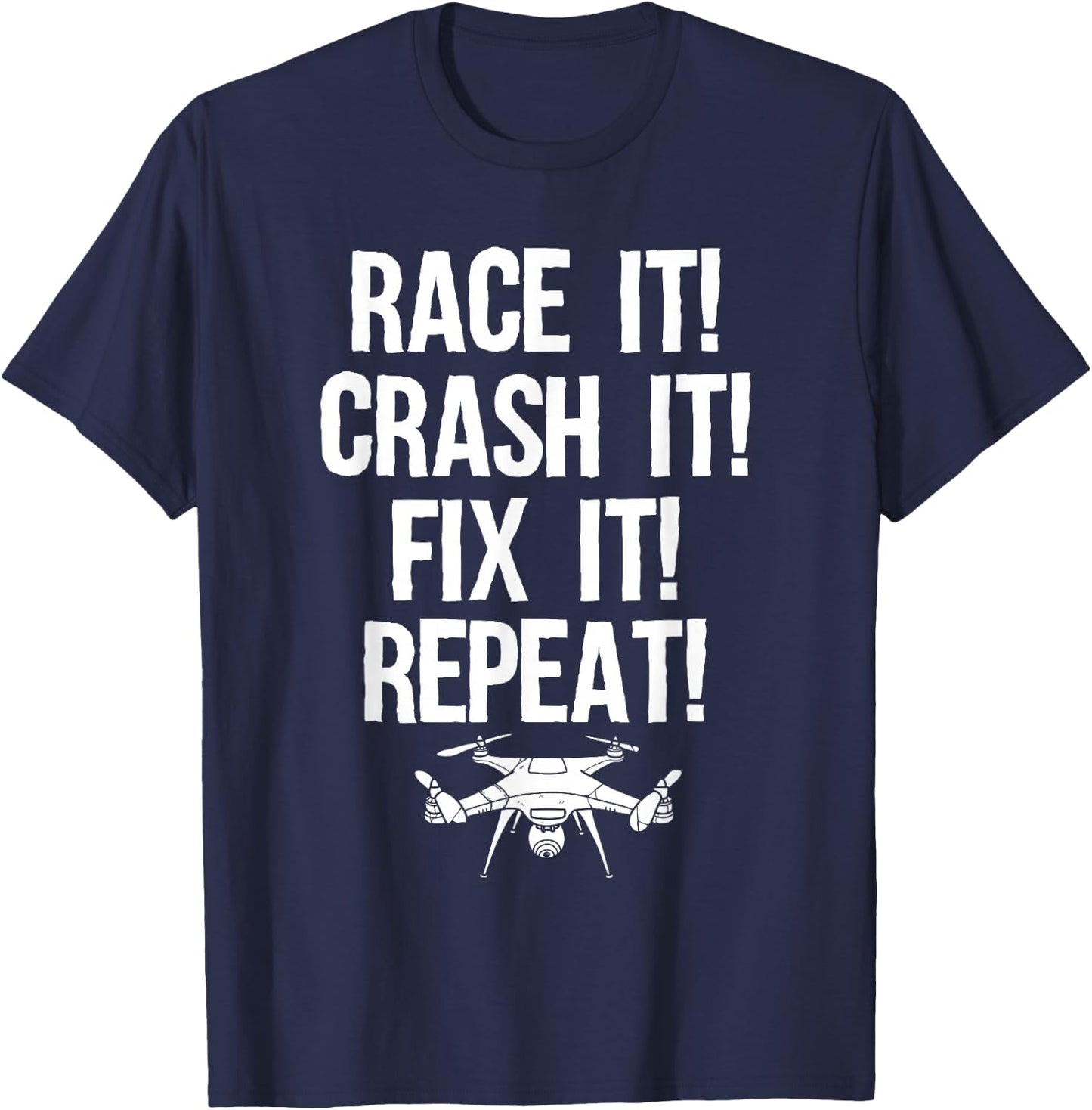 Funny Drone Racing Design Men Women Drone Pilot RC Racers T-Shirt - T-Shirt | Navy