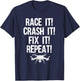 Funny Drone Racing Design Men Women Drone Pilot RC Racers T-Shirt - T-Shirt | Navy