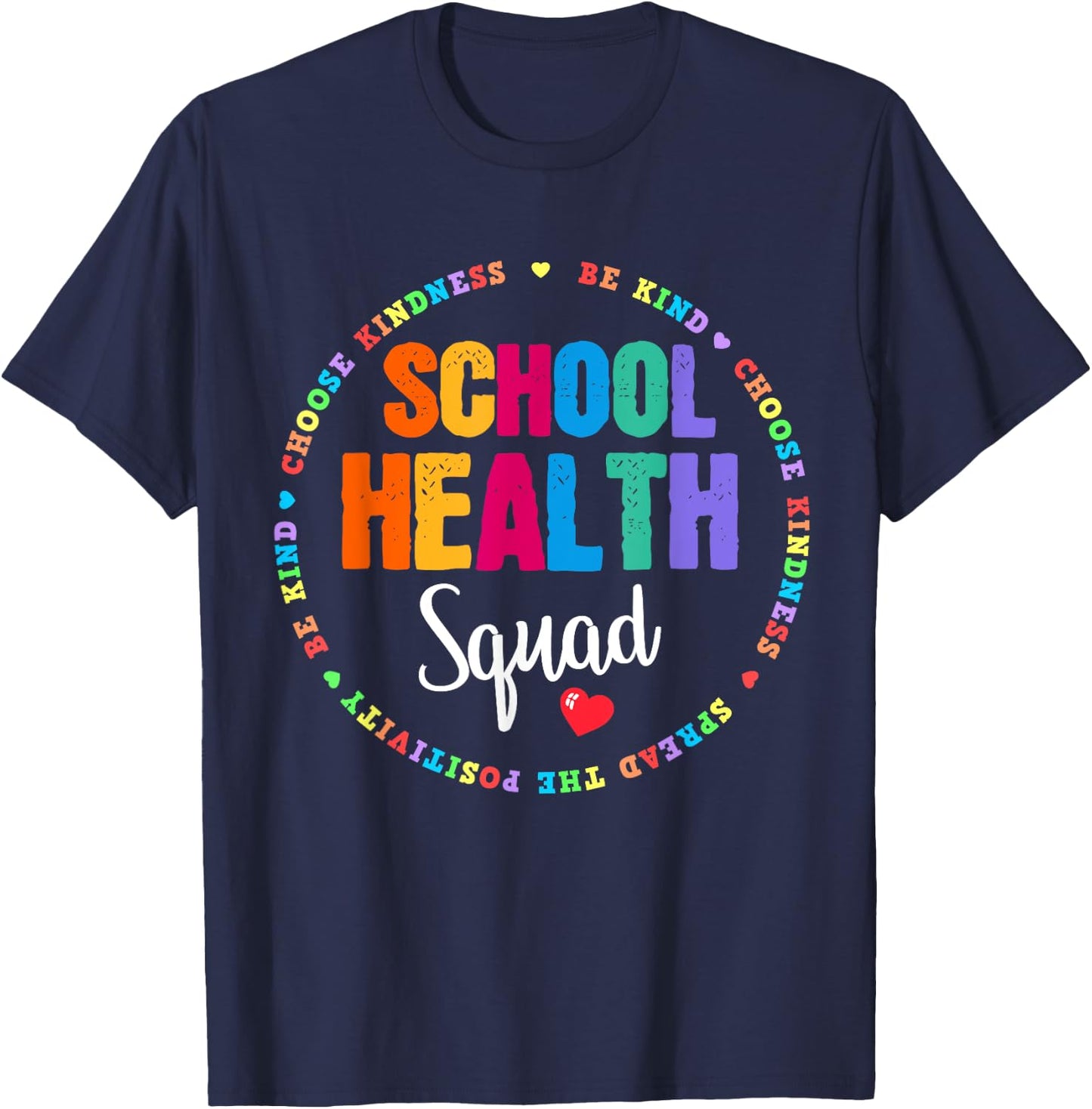 Elementary School Nurse Back To School School Health Squad T-Shirt - T-Shirt | Navy